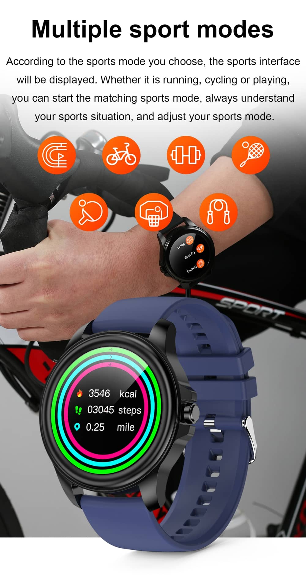 Findtime Smart Watch with Blood Pressure ECG Heart Rate Blood Oxygen Body Temperature Monitori