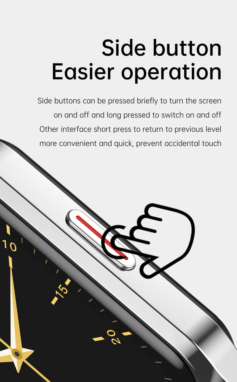 Reloj inteligente Findtime con presión arterial y monitor de frecuencia cardíaca SpO2 Temperatura corporal Llamadas Bluetooth