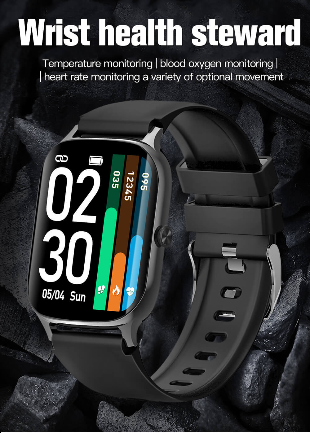 Findtime Smart Watch Body Temperature Blood Pressure heart Rate MOnitor