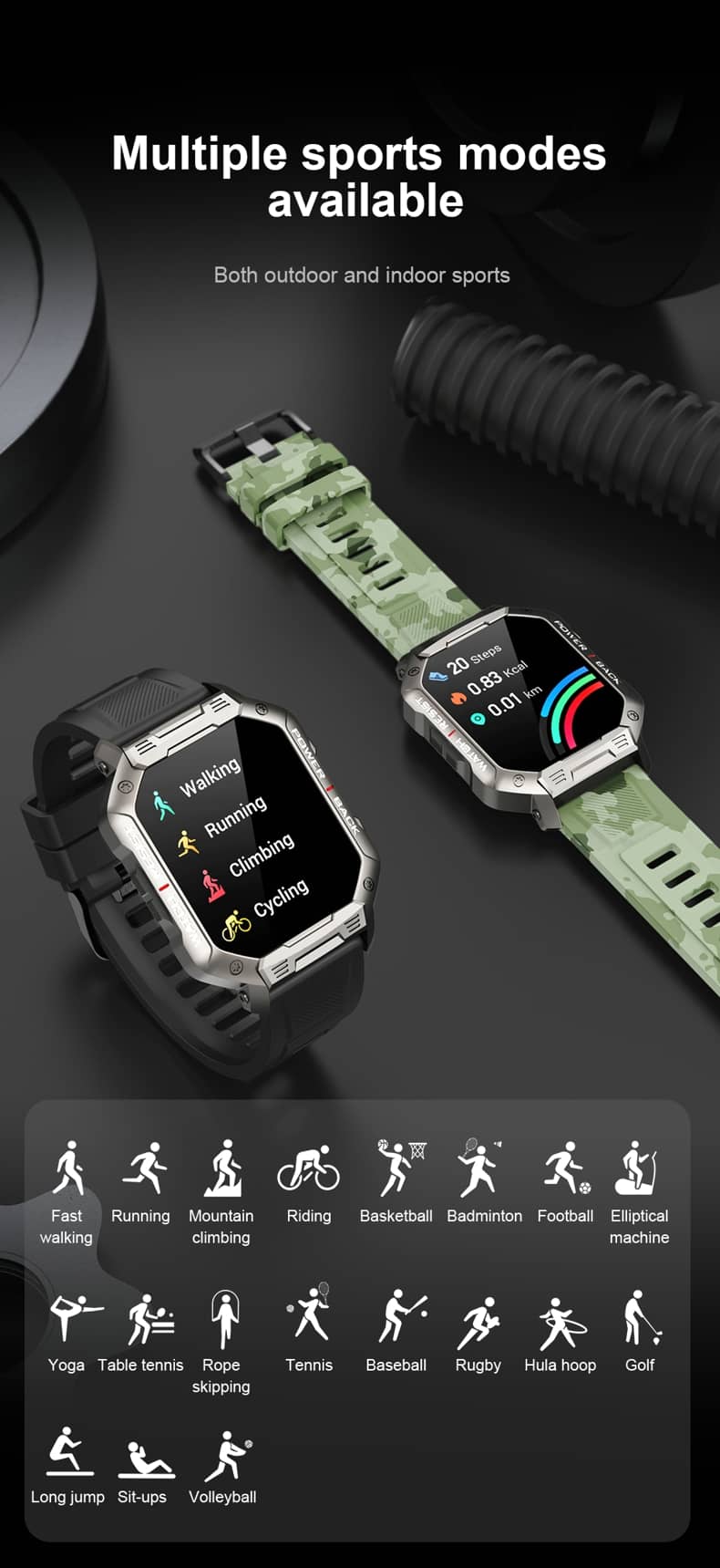 Robuste Smartwatch Findtime Smartwatch EX19