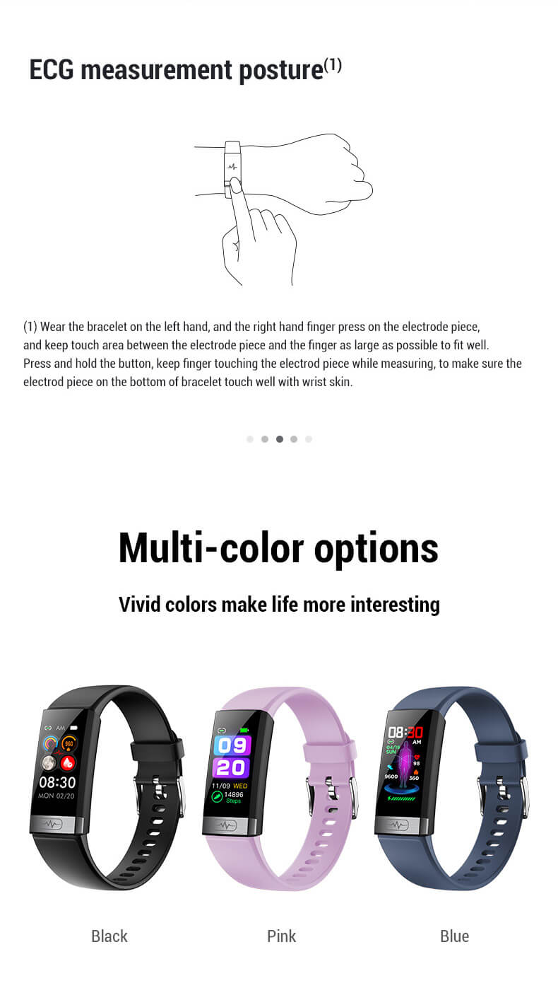 multi-color fitness tracker