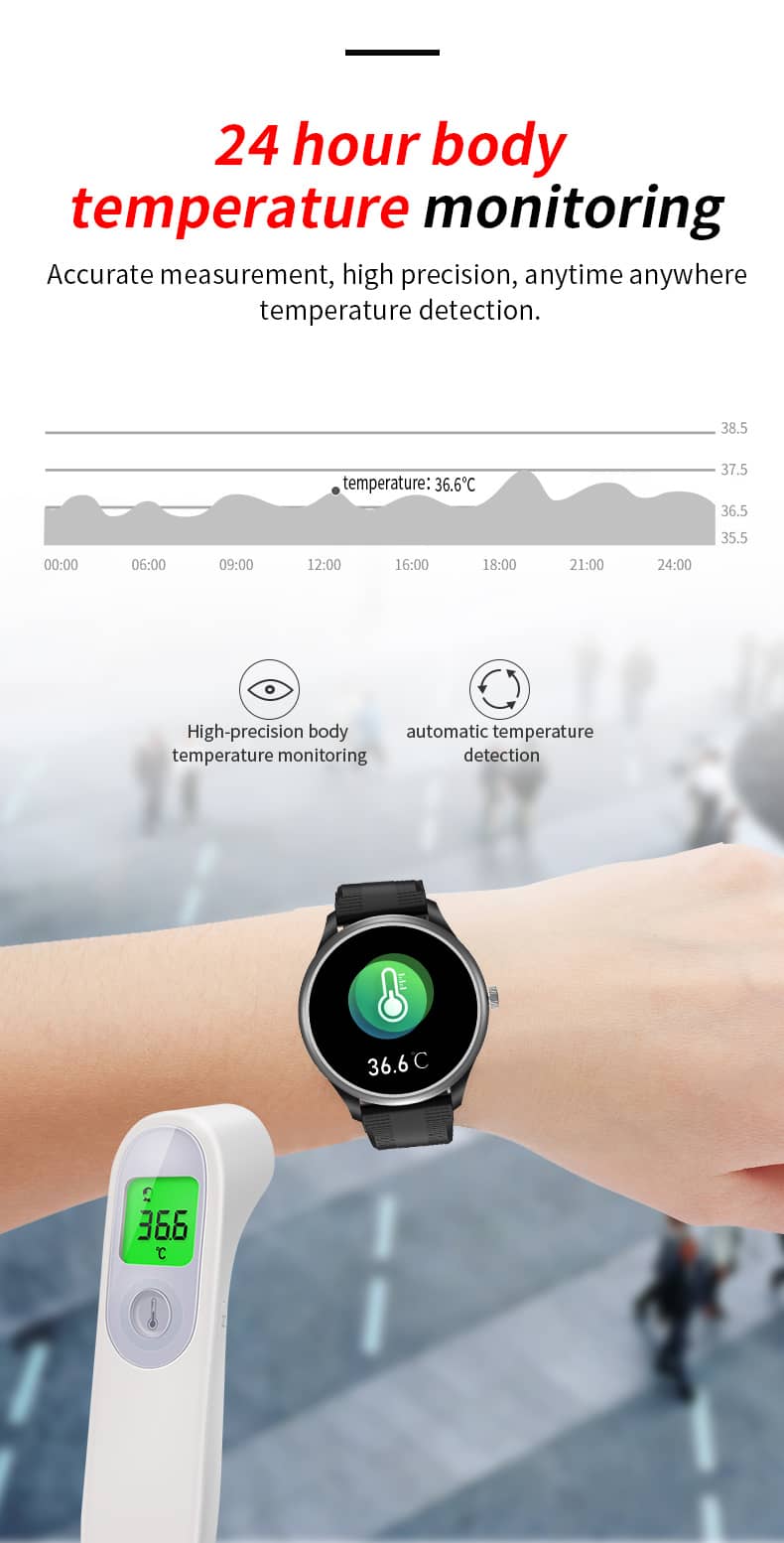 Findtime Smart Watch PPG+ECG Monitoring Body Temperature Blood Pressure Heart Rate Monitoring Bluetooth Calling