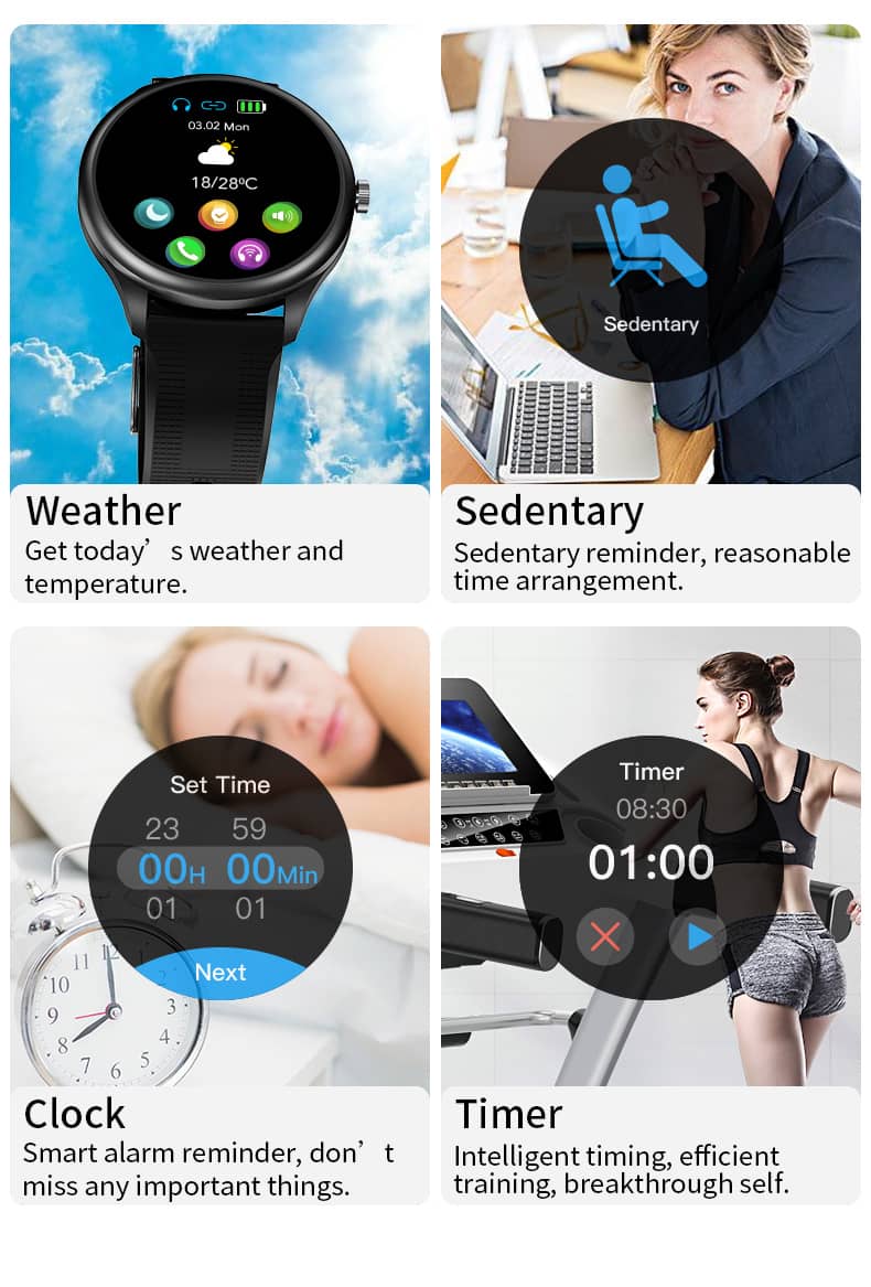 Findtime Smart Watch PPG+ECG Monitoring Body Temperature Blood Pressure Heart Rate Monitoring Bluetooth Calling
