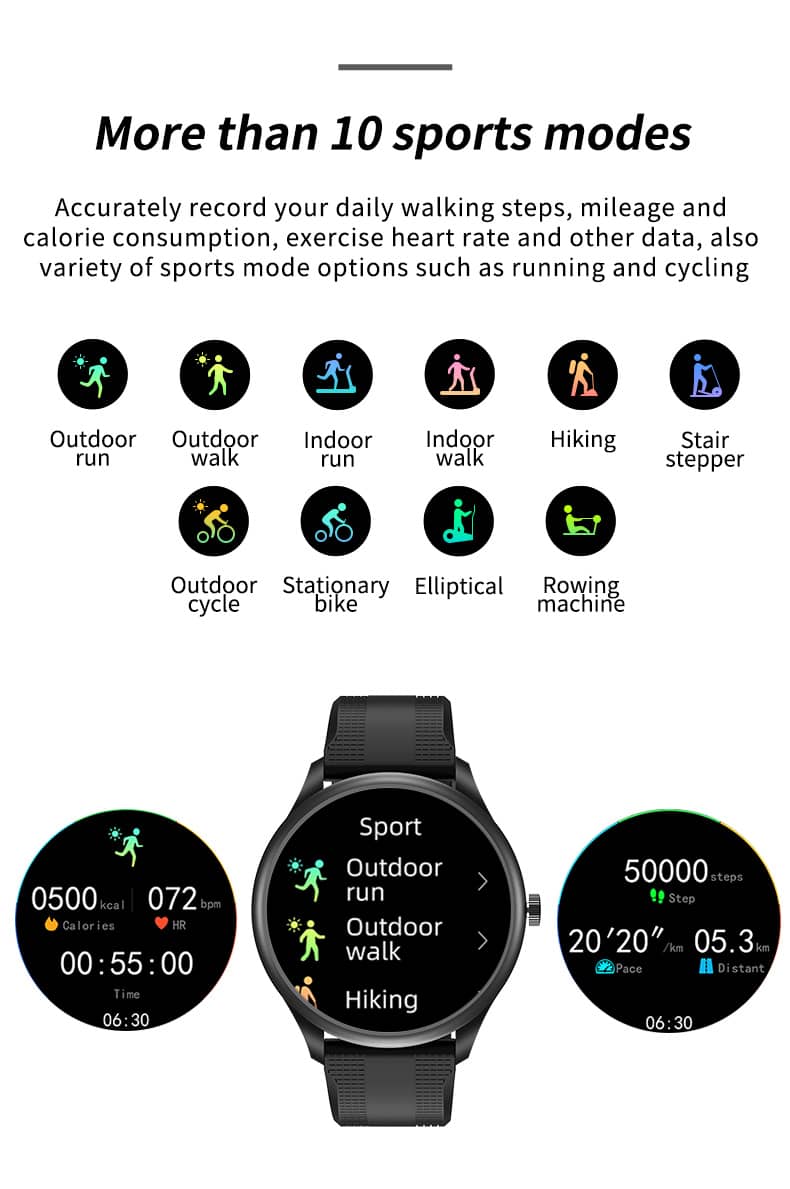 Findtime Smart Watch with Bluetooth Calling Heart Rate Blood Pressure Monitoring