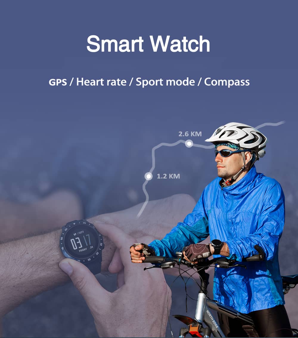 Products GPS Smart Watch for Mens Compass Barometer Altimeter Bluetooth Call Blood Pressure HTasa de oído Monitor - Findtime
