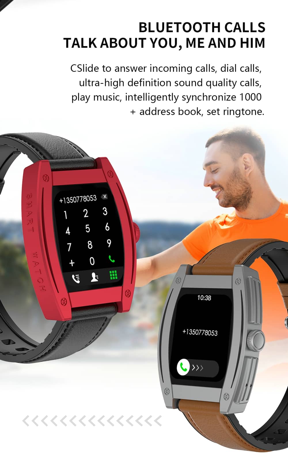 Reloj inteligente Findtime Monitoreo de presión arterial Ritmo cardíaco Oxígeno en sangre MET Llamadas Bluetooth