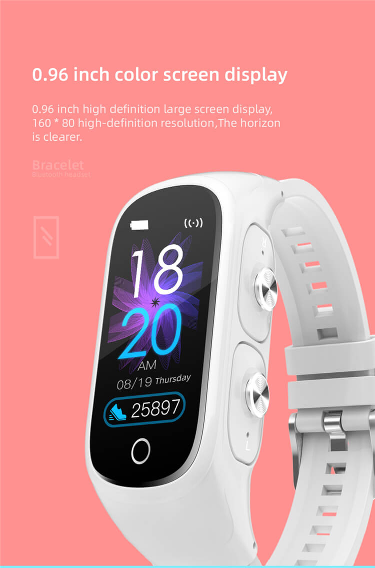 Findtime Fitness Tracker with Bluetooth Earbuds for Health Monitor