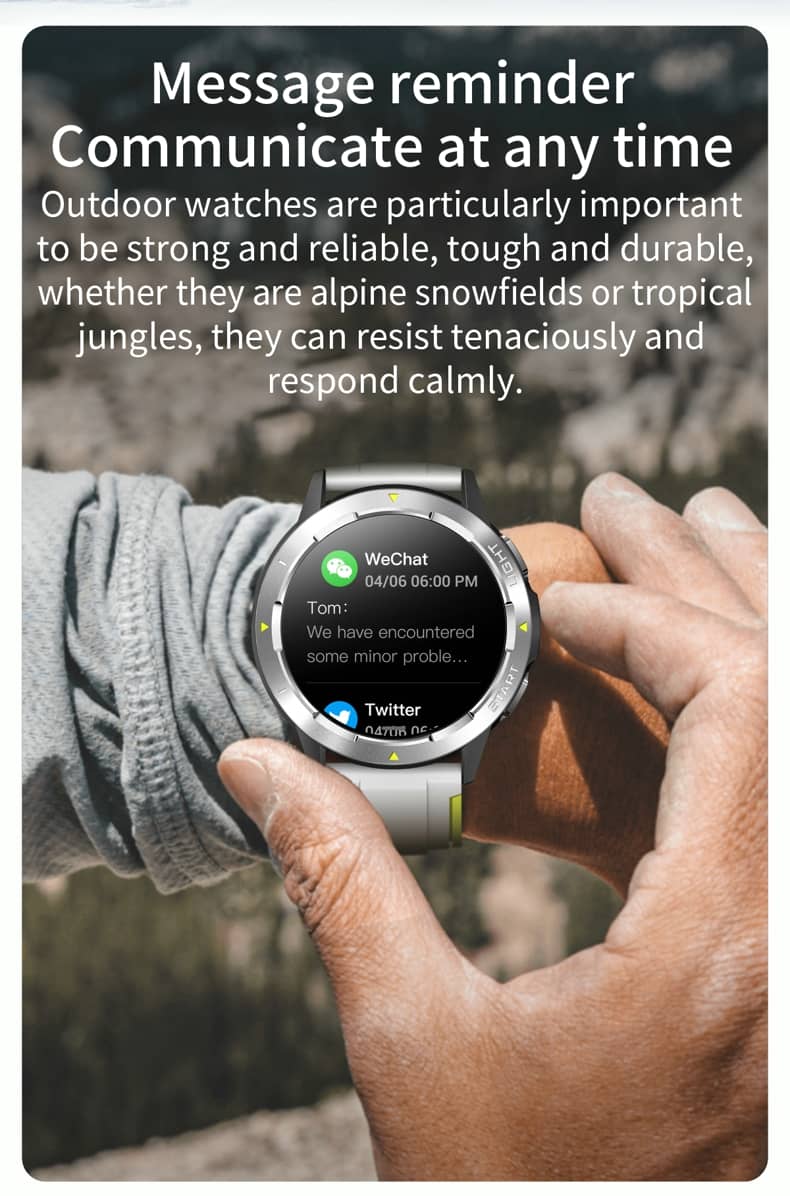 Findtime Outdoor GPS Smart Watch for Monitor Heart Rate Blood Oxygen with Compass Altitude Barometer