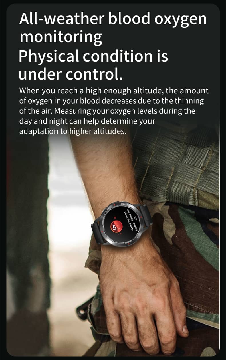 Findtime Outdoor GPS Smart Watch for Monitor Heart Rate Blood Oxygen with Compass Altitude Barometer