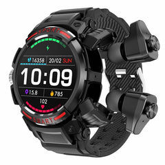 outdoor watch with built-in earbuds
