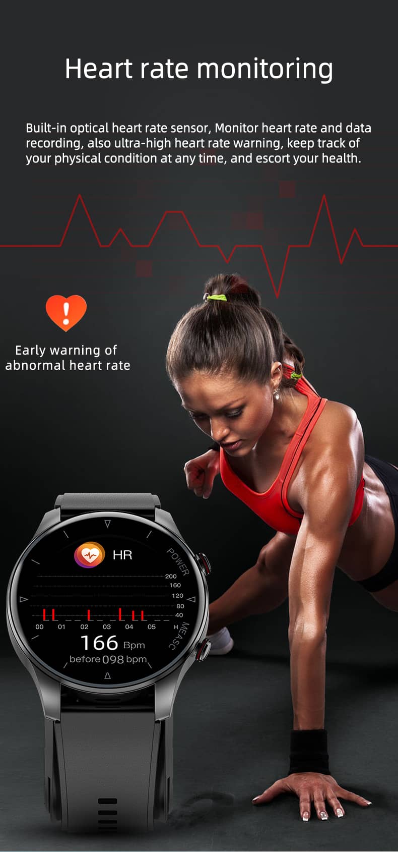 Findtime Accurate Blood Pressure Monitor Smart Watch with Air Pump Body Temperature Heart Rate SpO2