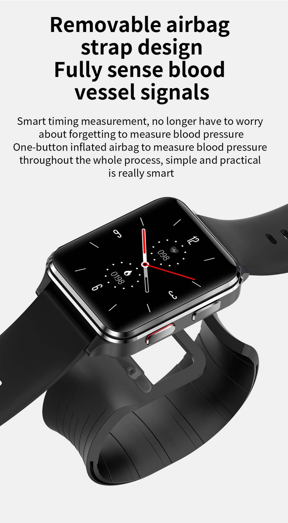Findtime Smart Watch with Air Pump&Air Bag True Blood Pressure Monitor Body Temperature Heart Rate