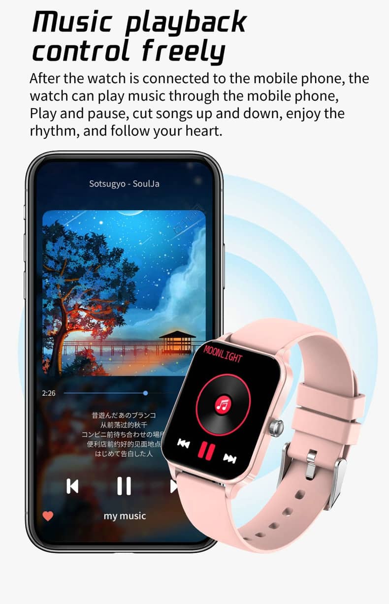 Reloj inteligente Findtime con monitor de presión arterial Oxígeno en sangre Ritmo cardíaco Llamadas Bluetooth