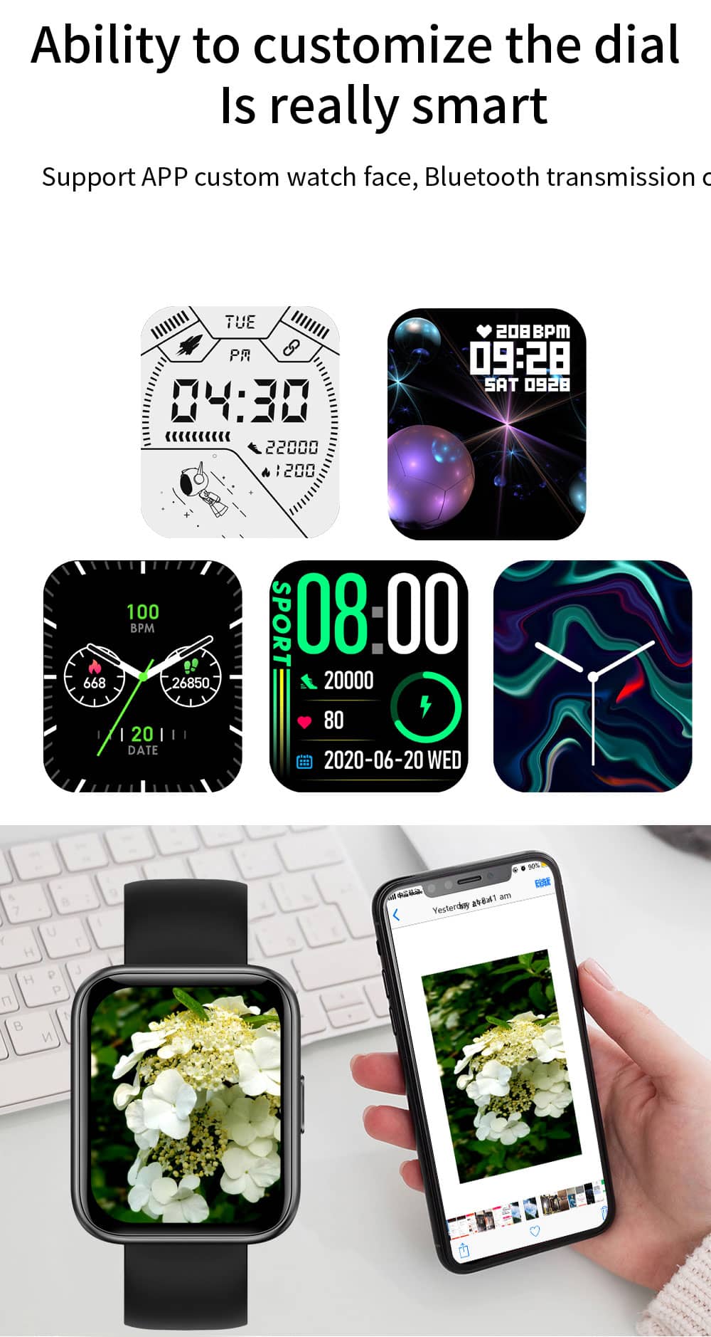 custom dial smart watch