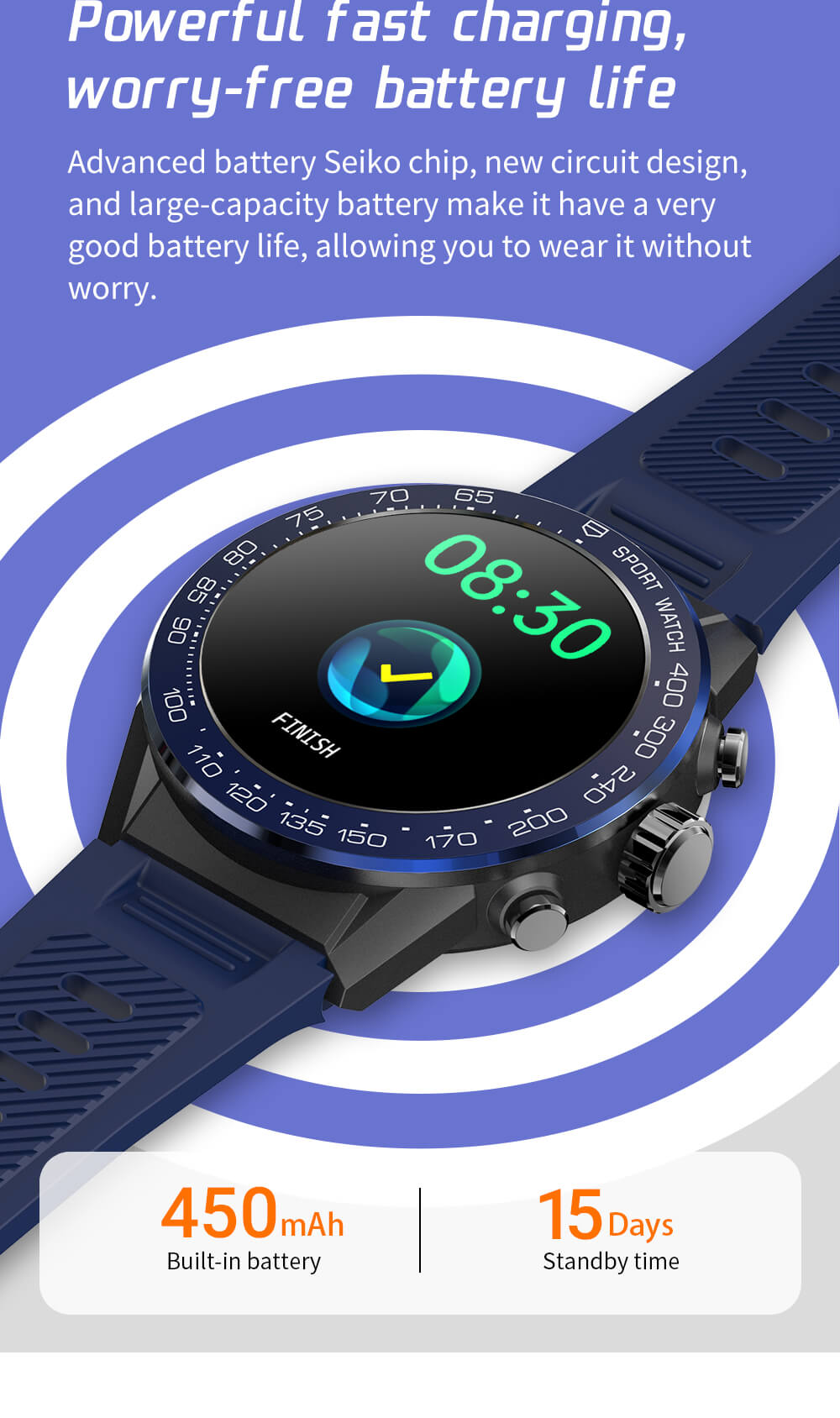 Findtime Bluetooth Calling Smart Watch Blood Pressure Monitoring Heart Rate SpO2