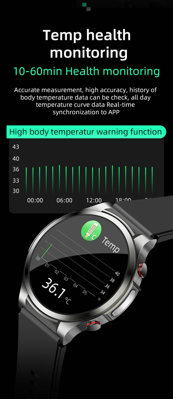 Reloj inteligente Findtime S43 con monitor de glucosa