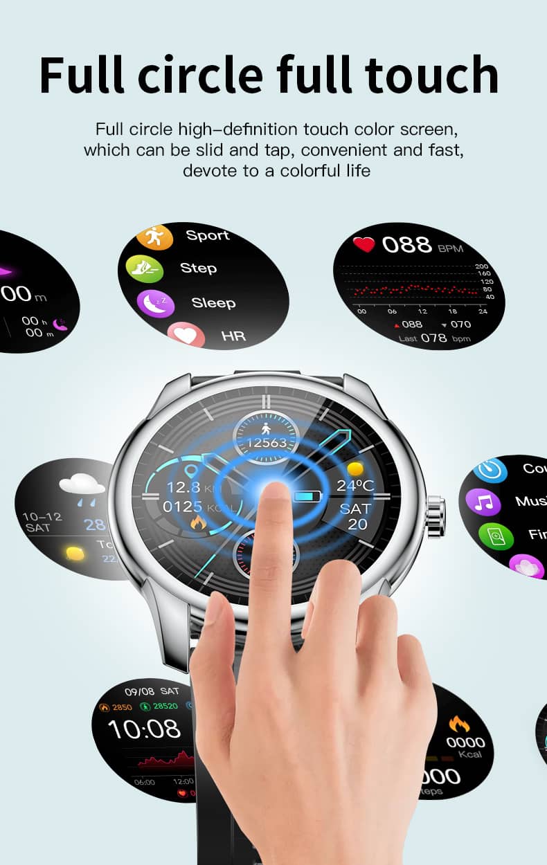 Findtime Smart Watch for Blood Pressure Monitor Heart Rate Sleep Monitoring IP68 Waterproof