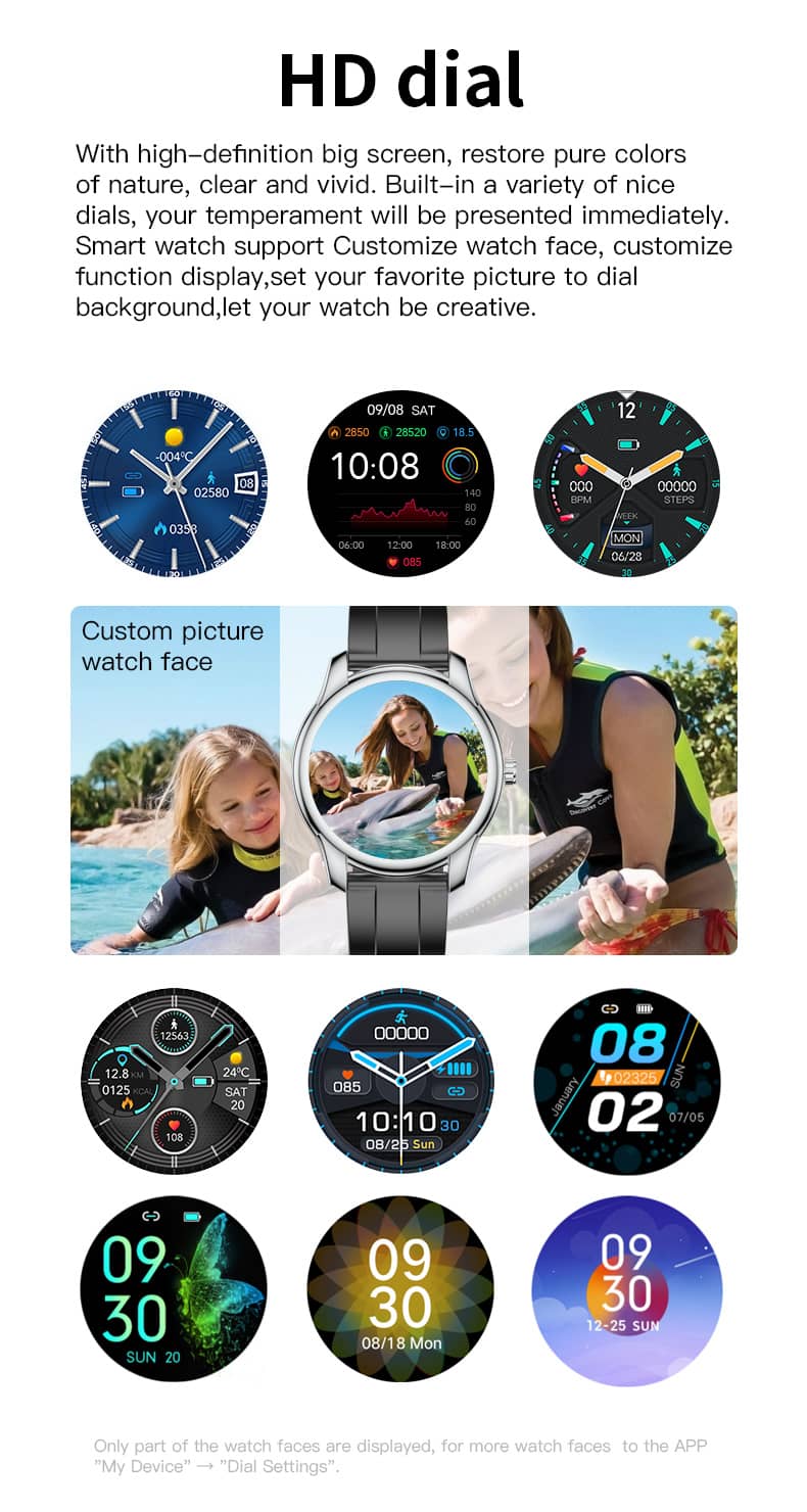 Findtime Smart Watch for Blood Pressure Monitor Heart Rate Sleep Monitoring IP68 Waterproof