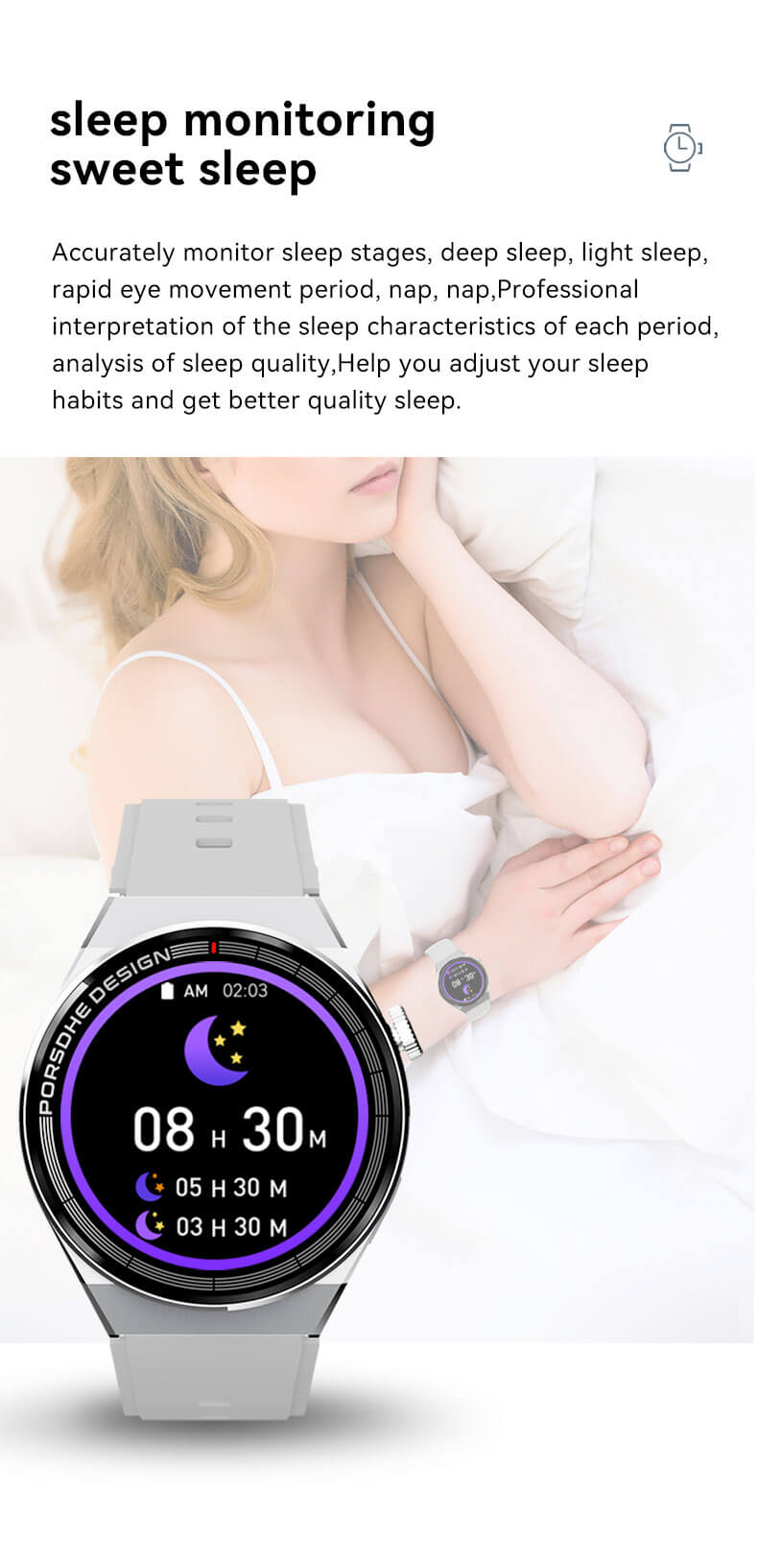 Reloj inteligente Findtime con monitoreo de ECG Llamadas Bluetooth Asistente de voz NFC AI