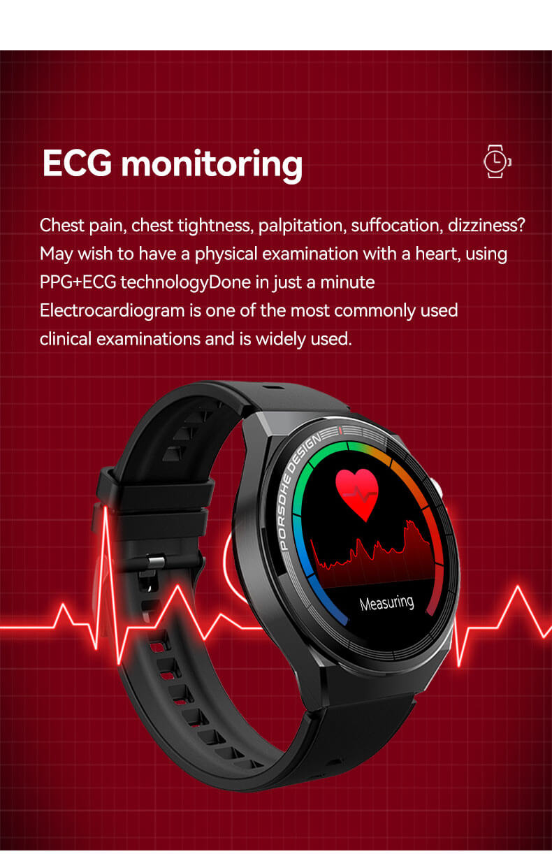 Reloj inteligente Findtime con monitoreo de ECG Llamadas Bluetooth Asistente de voz NFC AI