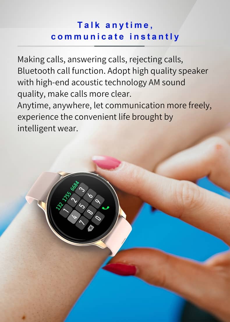 Reloj inteligente Findtime Presión arterial SpO2 Monitoreo de frecuencia cardíaca Llamadas Bluetooth