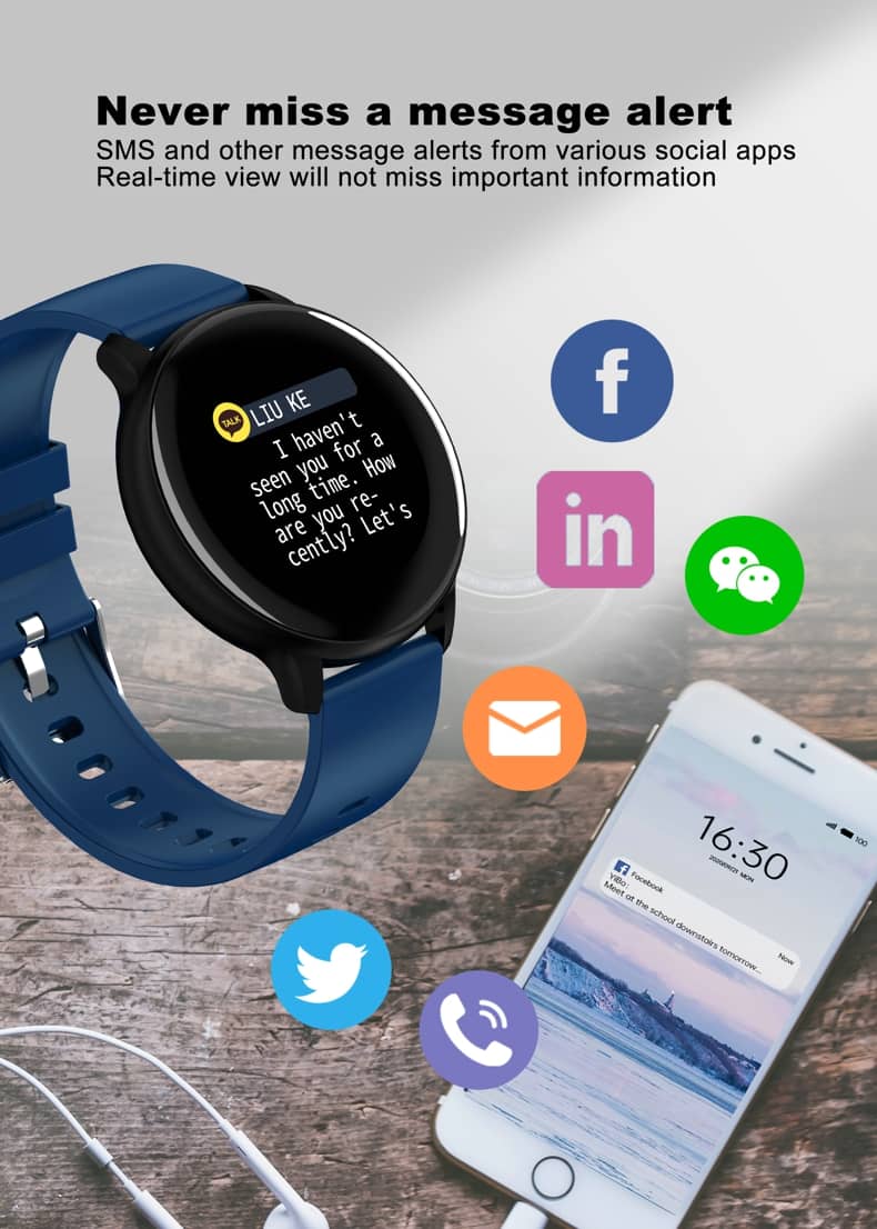 Findtime Smart Watch Blood Pressure SpO2 Heart Rate Monitoring Bluetooth Calling