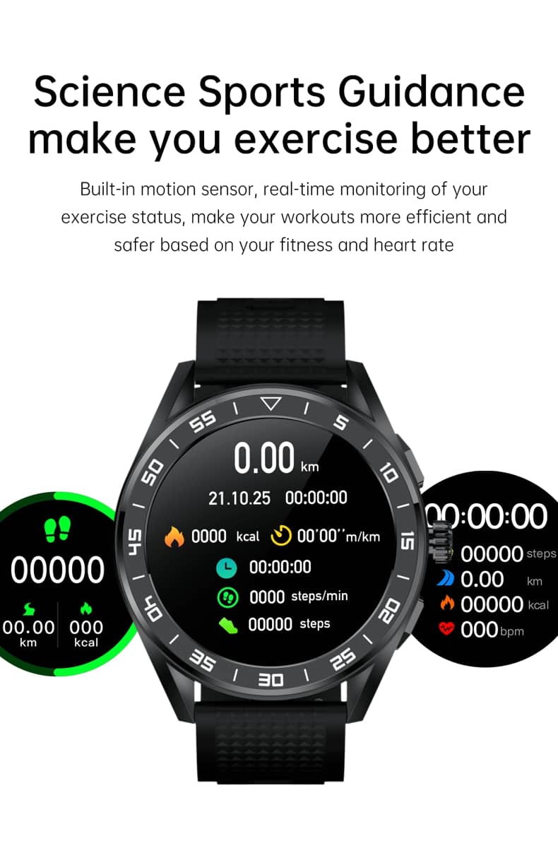 Reloj inteligente Findtime con presión arterial y control de temperatura corporal con frecuencia cardíaca y oxígeno en sangre Llamadas por Bluetooth