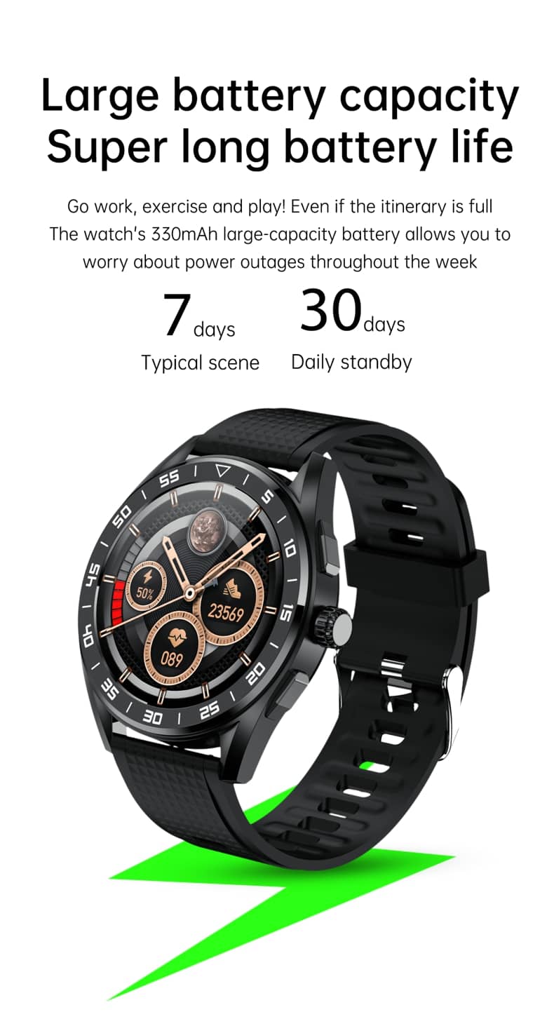 Findtime Smartwatch mit Überwachung von Blutdruck und Blutsauerstoff, Herzfrequenz und Körpertemperatur, Bluetooth-Anrufen