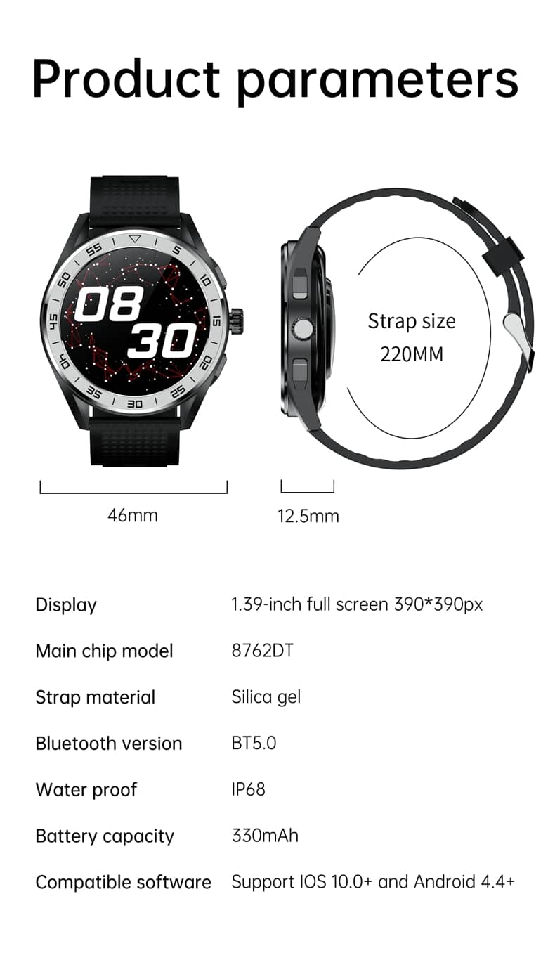 Reloj inteligente Findtime con presión arterial y control de temperatura corporal con frecuencia cardíaca y oxígeno en sangre Llamadas por Bluetooth