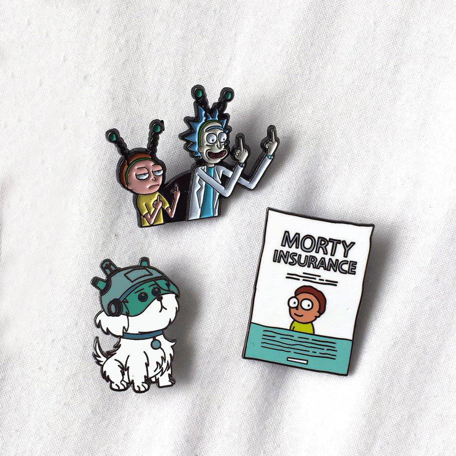 Rick And Morty X Breaking Bad Enamel Pin