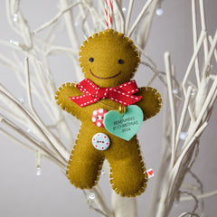 Baby's first Christmas Gingerbread ornament - personalised with name and year