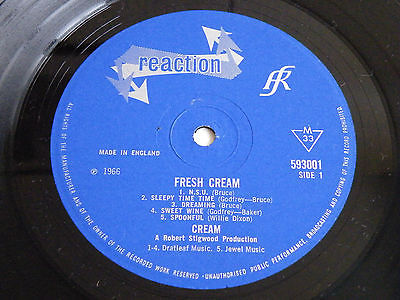 Cream's debut album - one of only 3 albums released by Reaction