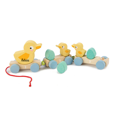 Pull Along Wooden Duck Toy Christmas Gift