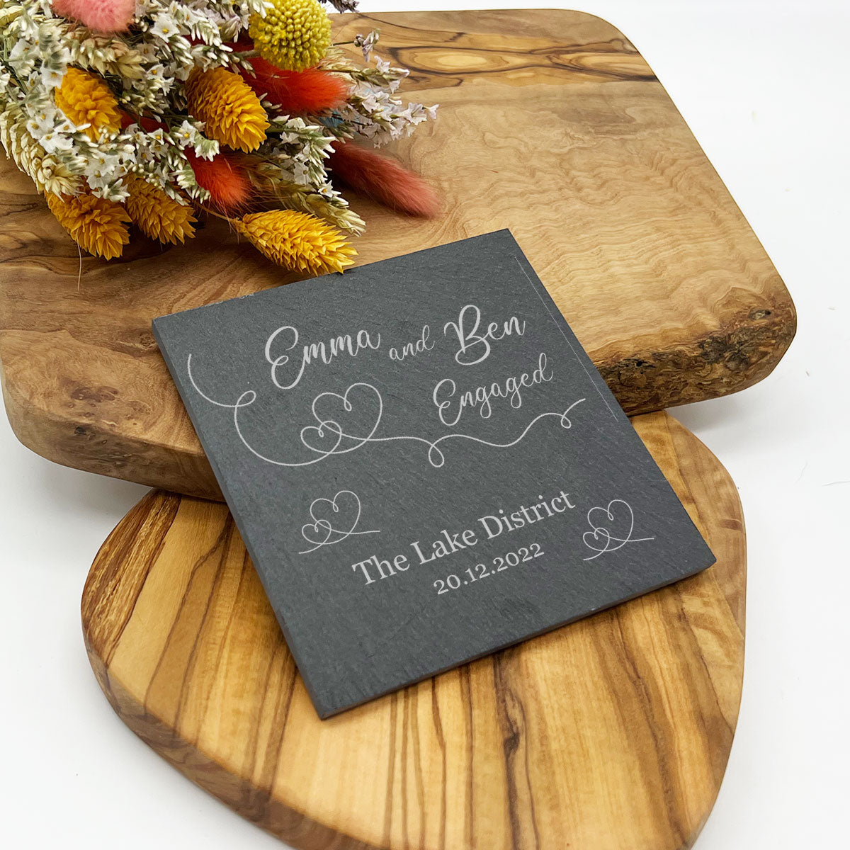 Personalised Fishing Wooden Sign Gift - 25x12cm - Platters Slate