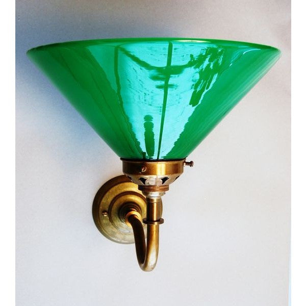 Art Deco Style Wall Bracket Light Fitting Coolie Shade 30s Wl1 Ab