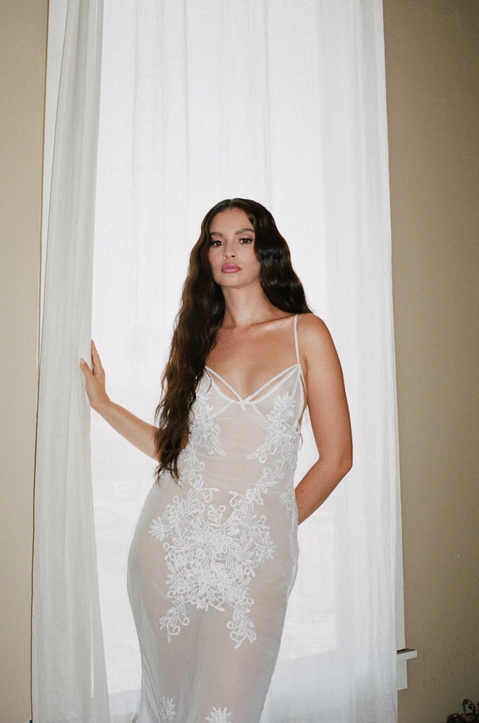 Sabrina Claudio wear the LNH Slip Dress for her music video "The Problem is You"