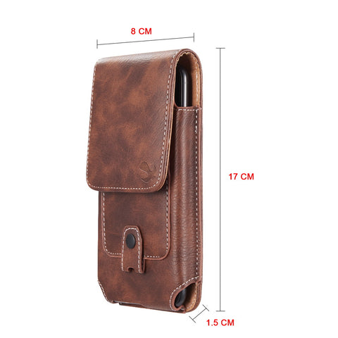 Large Size 6.3 inch Universal Horizontal Smooth Faux Leather Phone Pou –  CellularOutfitter