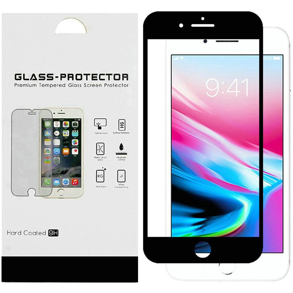 Edge Tempered Screen Protector, Black Apple iPhone 7/8 CellularOutfitter