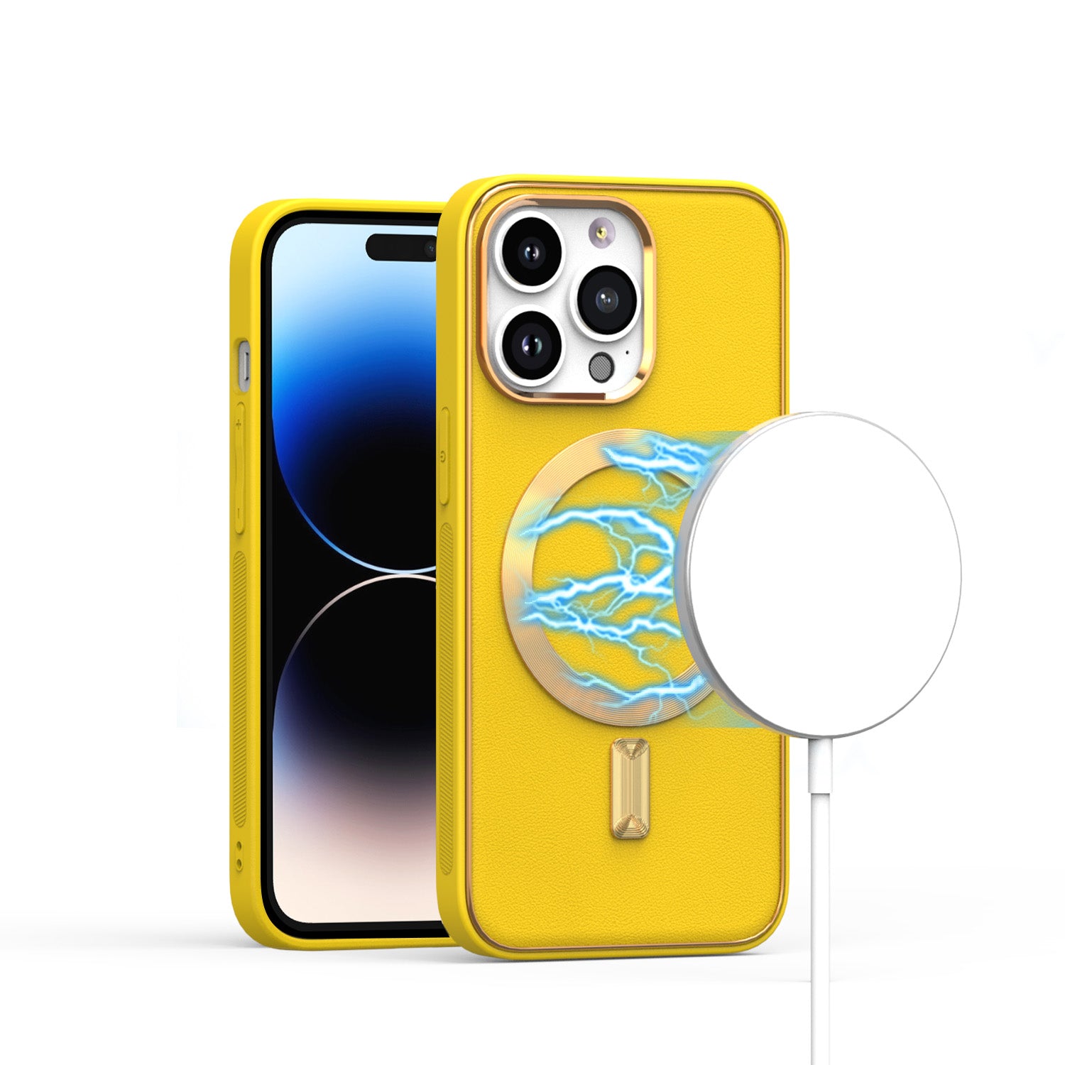 iPhone 13 Clear Magnetic Case Compatible with Magsafe, [Yellow