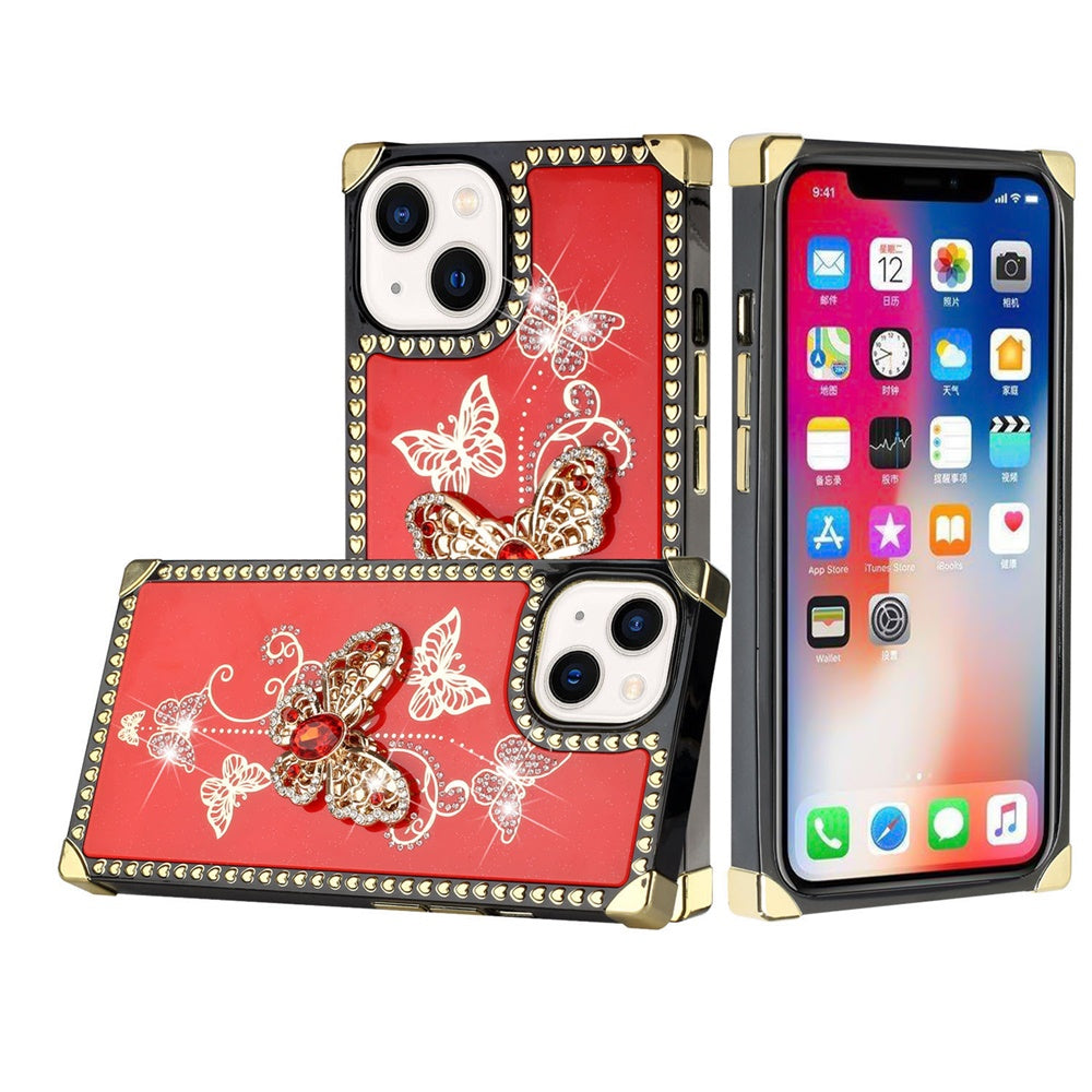 Compatible with Apple iPhone 14 Pro Max 6.7 inch Heart Studded