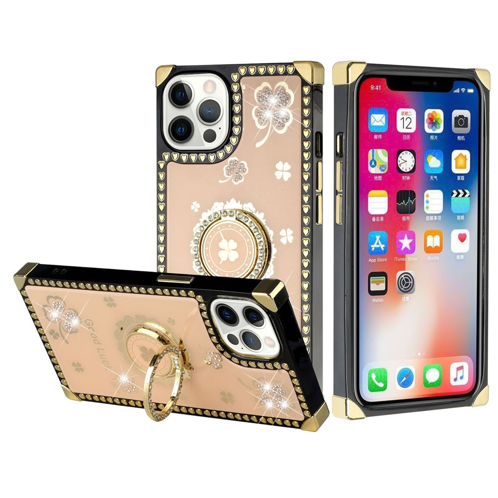 Compatible with Apple iPhone 13 Pro model 6.1 inch Heart Studded Diamo –  CellularOutfitter