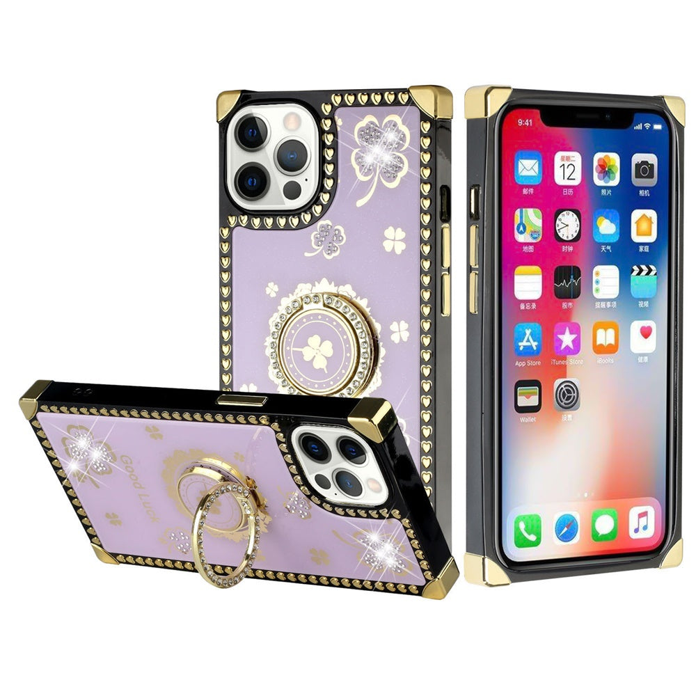 Compatible with Apple iPhone 13 Pro model 6.1 inch Heart Studded Diamo –  CellularOutfitter