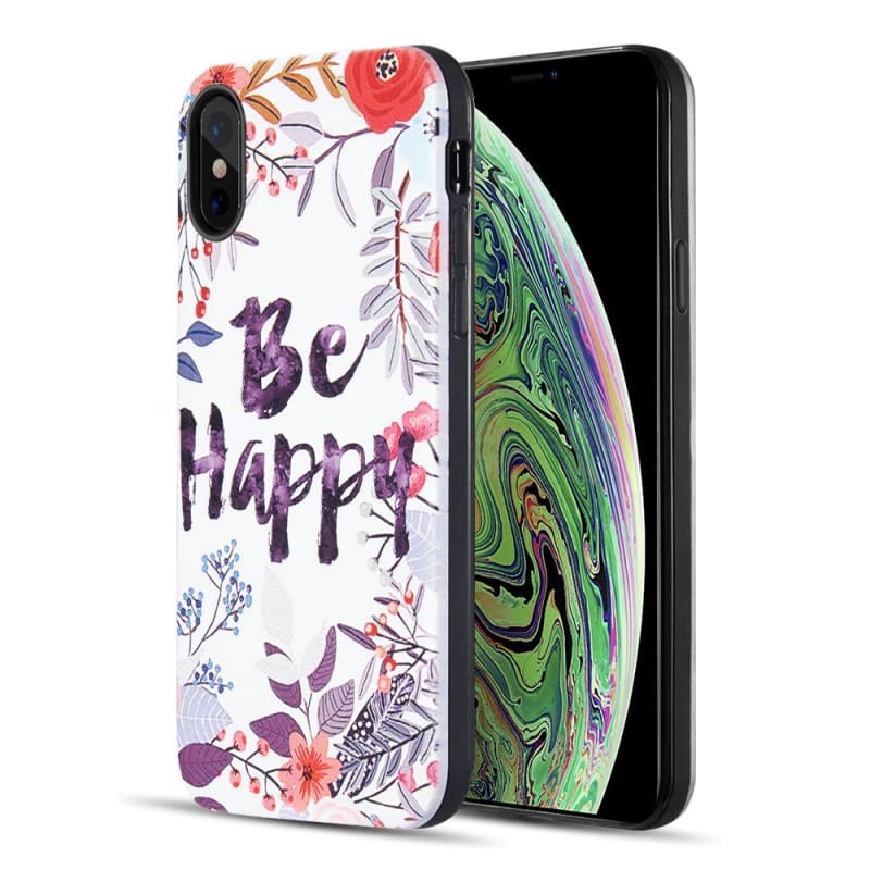ART POP SERIES EMBOSSED PRINTING HYBRID CASE FOR XS / X DESIGN 041 Multi-Color – CellularOutfitter