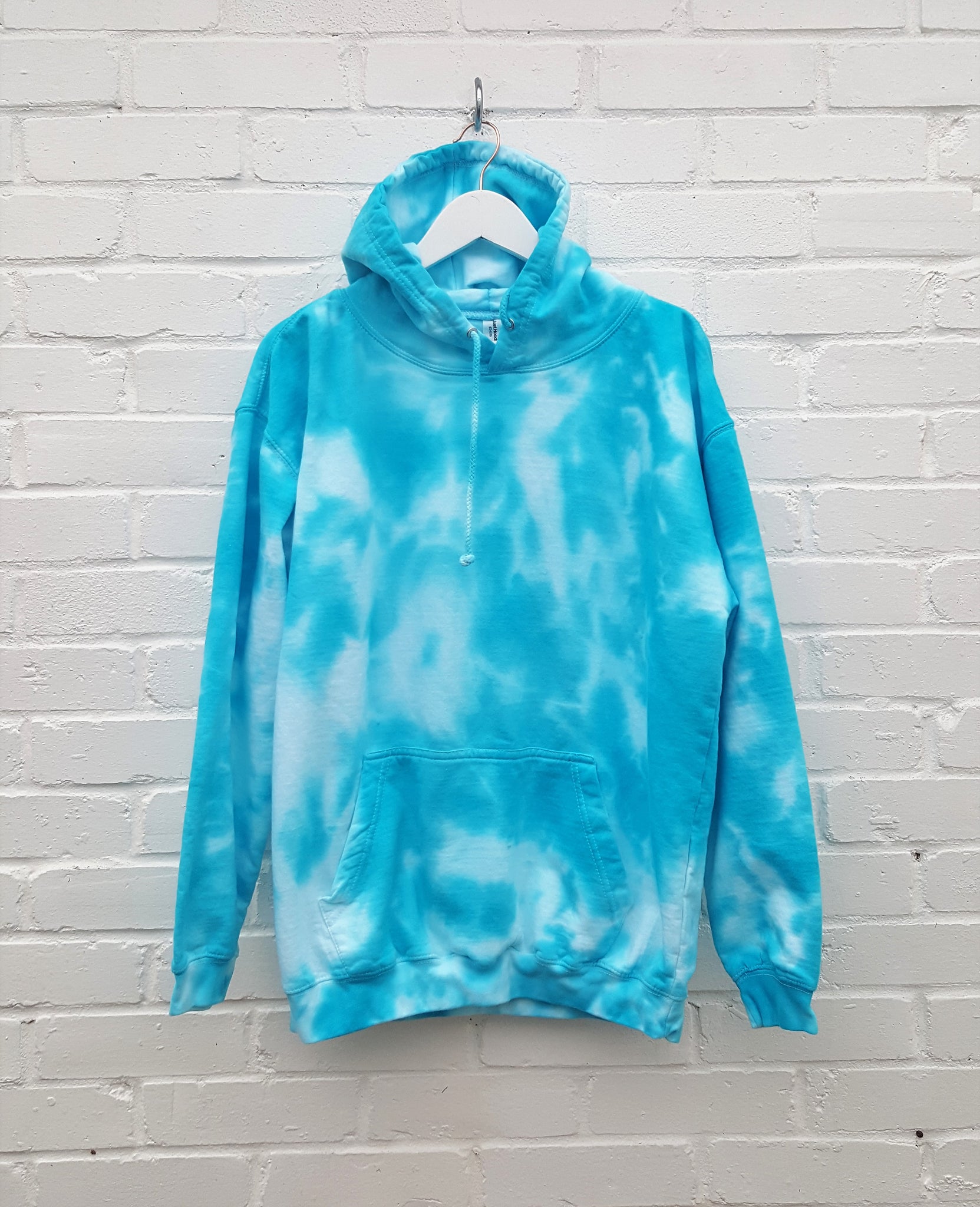 Blue Tie Dye Hoodie | Hand Dyed in the UK – AbiDashery Tie Dye