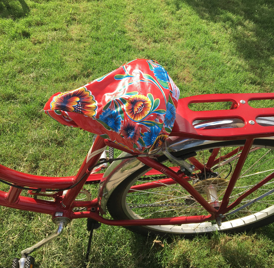 red bike seat