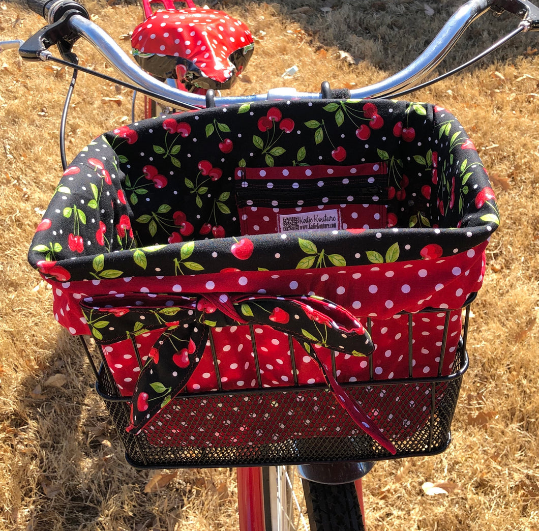 red bike basket