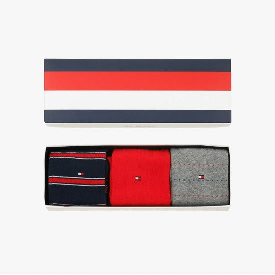 1) Tommy Hilfiger BOLD COTTON 2 PACK BRIEF Men's - NVY RED/RED –