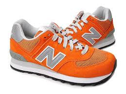 grey and orange new balance 574