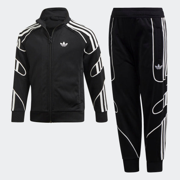 mens black adidas originals tracksuit