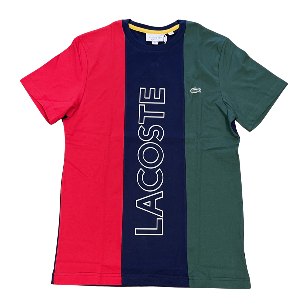 LACOSTE PRINT T-SHIRT Men's - NAVY RED GREEN Moesports